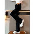 thumbnail image 5 of XXWXYD Teen Girls Wide Leg Flare Bootcu𝗍 Jeans Bell Bottom Stretc𝗁y High Waisted Denim Pants Trendy Cute Slim Fit Vintage 𝖸𝟤𝖪 Trousers Bottoms, 5 of 9