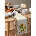 thumbnail image 6 of Boanket Sunflower Table Runner - 120 Inch Long, Kitchen Dining Table Runner Dresser Scarves, Vintage Summer Botanical Yellow Floral Pastoral Farmhouse Decor for Coffee Tables Wedding Party Banquet, 6 of 8