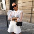 thumbnail image 4 of Chemises à Manches Longues avec Blouse en Maille Transparente pour Femmes, 4 of 4