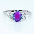 thumbnail image 3 of Addy Purple Opal Ring Sterling Silver Women Engagement Ginger Lyne Collection, 3 of 5