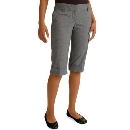 Juniors Elite Cuffed Houndstooth Bermuda Shorts