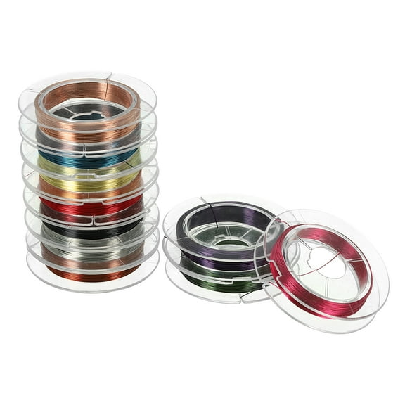 Uxcell 33 Feet 0.3mm Copper Craft Beading Wire, 10 Colors 10 Roll