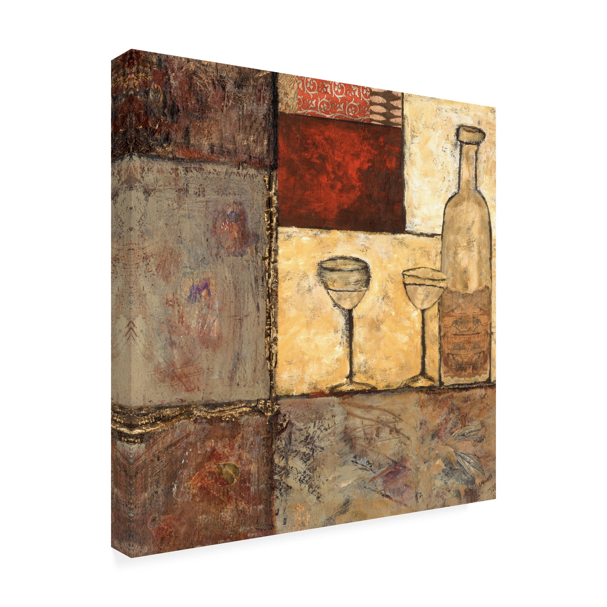 Trademark Fine Art 'Wine for Two I' Canvas Art by Elizabeth Franklin
