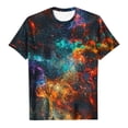 thumbnail image 3 of UPPADA T-Shirts d'Été pour Femmes à Imprimé Graphique, Col Ras du Cou, Décontractés, Manches Courtes, Coupe Ample, Chandails à Enfiler, Mode, Vacances, Plage, Blouses Multicolores, TTTG, 3 of 4