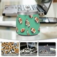 thumbnail image 6 of Yayeee Ashtray with Lid for Cigarette Smokeless Stainless Steel Home Ash Holder, Green American Footballs, 6 of 7