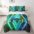 thumbnail image 2 of Homewish Gradient Gamepads 7-Piece Twin Bedding Sets For Boys Girls,Abstract Ombre Gamer Bedding Comforter Set,Video Game Breathable Sheet Sets,Microfiber Bedroom Decor,Reversible, 2 of 8