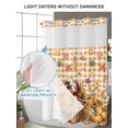 thumbnail image 4 of No Hook Cloth Fabric Shower Curtain with Snap in Liner, Thanksgiving Gnomes Waterproof Shower Curtains Set with See Through Top Window, Fall Pumpkins Leaves Retro Plaid Bath Curtains Shower 72"x84", 4 of 6