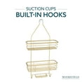 thumbnail image 6 of Moorefield 3-Tier Hanging Shower Caddy with Suction Cups, Non-Slip Neck, Bathroom Organizer, Gold, 6 of 7