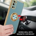 thumbnail image 4 of for Samsung Galaxy S20 Case with Ring Holder Kickstand 360 Degree Rotation  Car Finger Soft TPU Slim Cover Shockproof Protective Phone Case for Samsung S20 6.2 Inch, Gray Green, 4 of 16