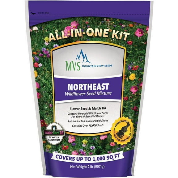 Mountain View Seeds 2 Lb. 1000 Sq. Ft. Coverage Northeast Wildflower Seed Mix