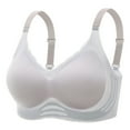 thumbnail image 2 of Delliss Women's Wireless Bras T-Shirts Comfy Bras Solid Color Fashion Bras Gray M, 2 of 8