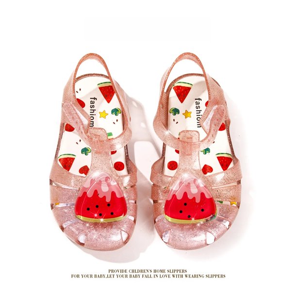 Zapatos de verano 2023 con lentejuelas para niños, zapatos de princesa de estilo coreano con helado para mujer, zapatos de baile de poliamida antialérgicos para niños