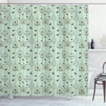 thumbnail image 1 of Ambesonne Vintage Shower Curtain, Birds and Cages Art, 69"Wx70"L, Mint Green and Brown, 1 of 3