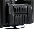 thumbnail image 3 of Black Recliner Chair, 270° Swivel, Arm Storage, Cup Holders, Led Strip, Port, 360° Tray Table, Cell Phone Holder For Home Swivel Use Seating With Holder, Stand,, 3 of 5
