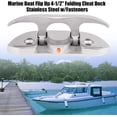 thumbnail image 2 of Crampons de Bateau avec Attaches Marines, Crampons Pliants en Acier Inoxydable, Rabattables, 4-1/2 Pouces, 2 of 5
