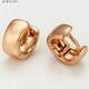 thumbnail image 4 of Aretes Niña Oro Laminado Rosado 18k Arracadas Chicas Anchas Lisas Finas DLAMINATO SO Huggies /Pendientes, 4 of 5