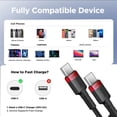 thumbnail image 5 of Baseus USB C Cable, 2 Pack 100W USB C to USB C Charger Cord 3.3ft Type C Fast Charging Cable Braided for iPhone 15, Samsung Galaxy, 5 of 16