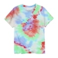 thumbnail image 5 of DxhmoneyHX Girls Casual Summer T Shirt Crew Neck Short Sleeve Tie Dye Tunic Blouse Loose Fit Summer Lightweight Stylish Pullover Tops Age 3-14 Years, 5 of 5