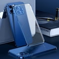 thumbnail image 3 of Luxury Plating Square Frame Matte Soft Silicone Case for iPhone 11 12 13 Pro Max Mini XR X XS 7 8 Plus SE 2020 Transparent Cover, 3 of 4