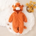 thumbnail image 2 of Cjfdfy Newborn Baby Animal Highland Cow Costume, Fleece Long Sleeve Hooded Jumpsuit Cute Infant Halloween Snowsuit Halloween Holiday Outfit Baby Animal Costumes Unisex 1-9Months, 2 of 9