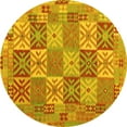 thumbnail image 1 of Ahgly Company Machine Washable Indoor Round Southwestern Yellow Country Area Rugs, 6' Round, 1 of 4