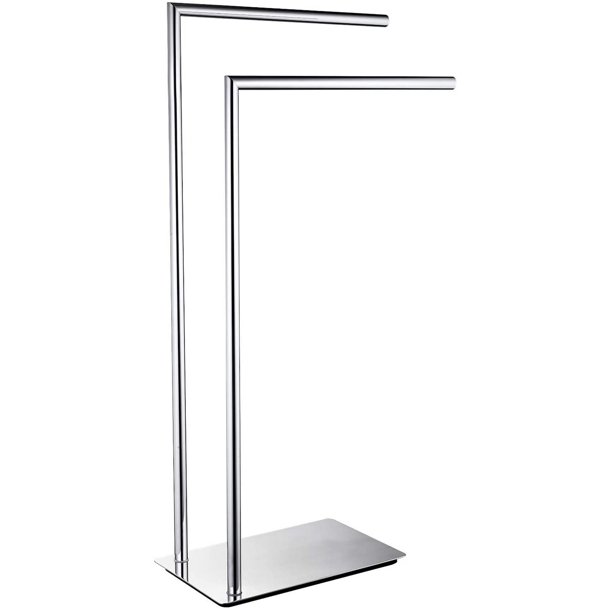 Freestanding Double Towel Racks Bathroom Accessories Towel Holder Stand on Floor Brass Chrome Walmart