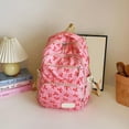 thumbnail image 5 of Pink Bow Backpack, Bow Backpack,Coquette Bow Daypack Cute Kawaii Rucksack With Built In Organizer Hot Pink, 5 of 5