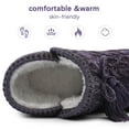 thumbnail image 2 of NCCB Womens Bootie Slippers Plush Fleece Memory Foam Indoor House Shoes Knit Bootie Slippers for Women Purple 9-10, 2 of 6