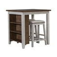thumbnail image 2 of Liberty Furniture Brook Creek 3 Piece Kitchen Dining Counter Set Two Tone White, 2 of 5