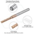 thumbnail image 4 of Uxcell 1/8" Shank 2.5mm x 12mm Titanium Coated Carbide End Mill CNC Router Bits 4 Pack, 4 of 6