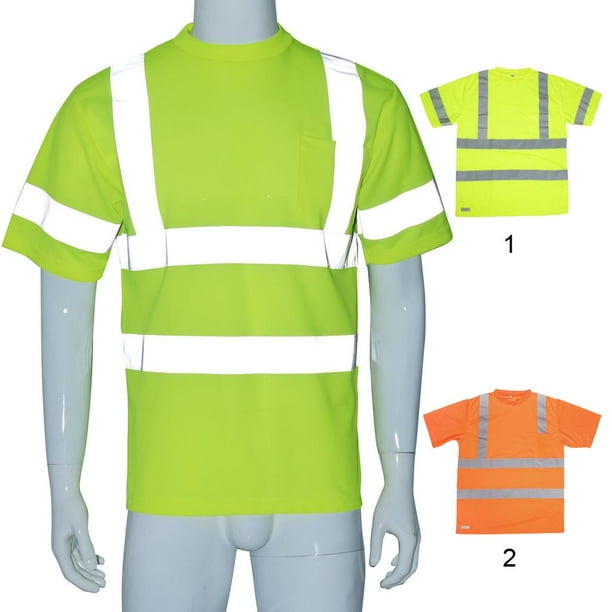 Camiseta Reflectante de Seguridad de Ropa de Visibilidad Amarillo