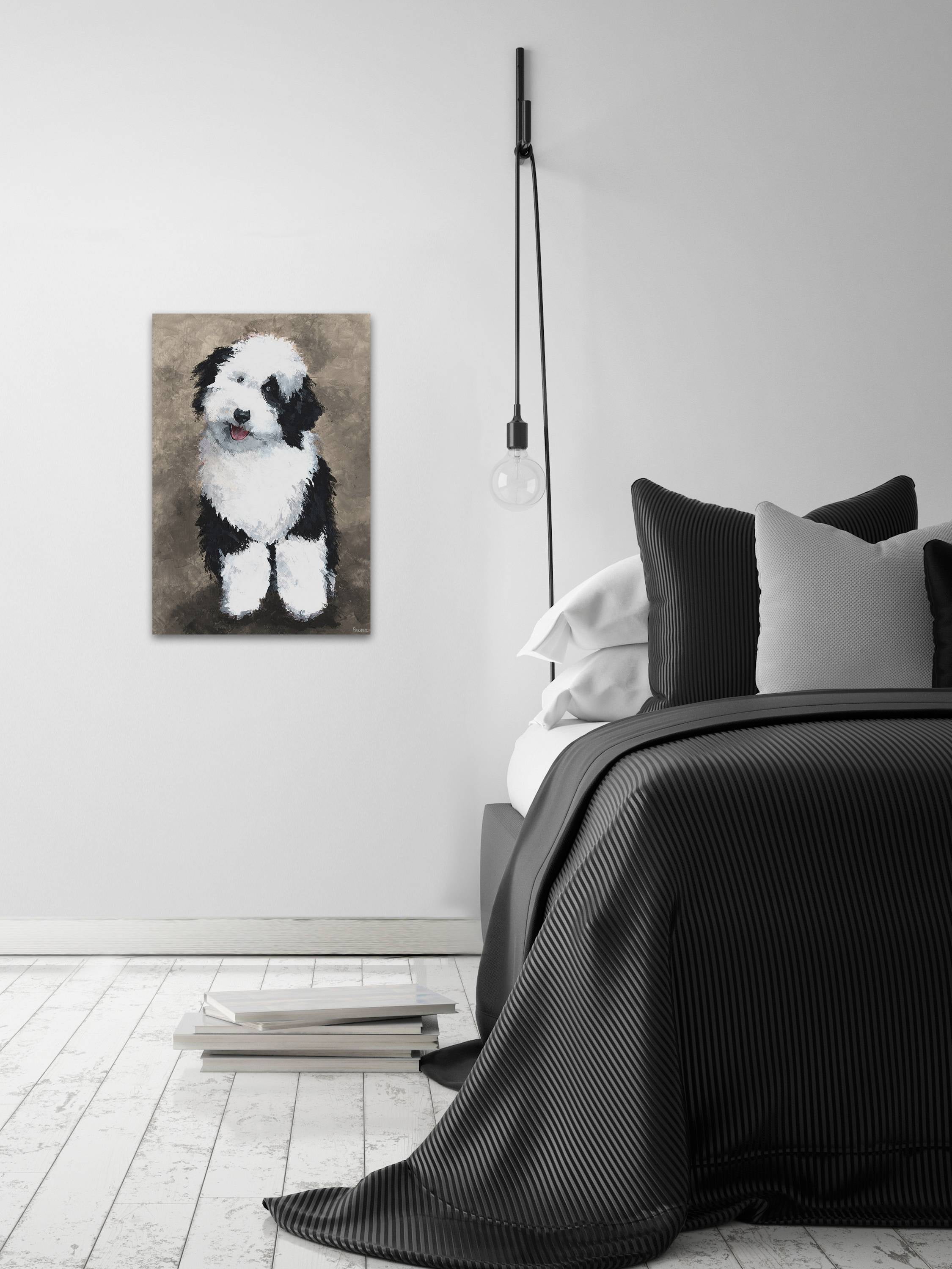 Parvez Taj Cute Furry Dog Canvas Wall Art