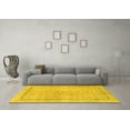thumbnail image 3 of Ahgly Company Machine Washable Indoor Rectangle Abstract Yellow Modern Area Rugs, 5' x 7', 3 of 4