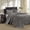 DARK GREY, variant on Queen Size Reversible Bedspread Set, Mocha Brown Quilted Lightweight Coverlet with 2 Pillow Shams, All Season Bedding