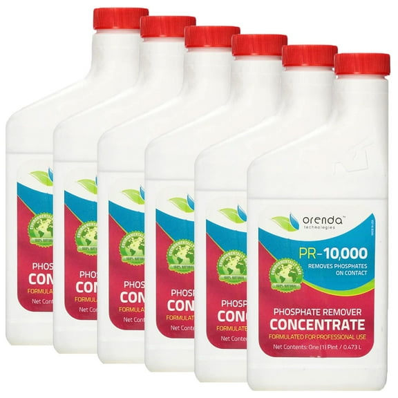 Orenda Technologies Phosphate Remover Concentrate PR-10000, Pool and Spa, 1 Pint - 6 Pack