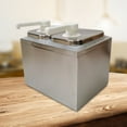 thumbnail image 5 of 2 Compartments Silver +White Sauce Dispenser Pump 2L Condiment Pump Station for Homes Kitchens Cafeterias, 5 of 13