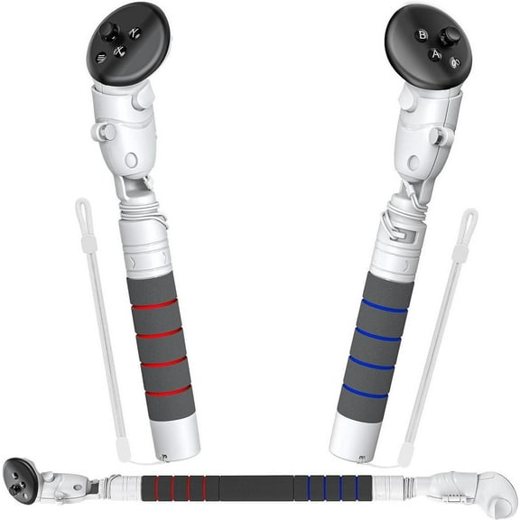 4-in-1 Gorilla Tag Long Arms for Meta Quest 3S/3/Oculus Quest 2/ Quest Pro/Rift S Controller, Long Arm Extenders Handle Attachments, VR Accessories for Beat Saber/Gorilla Tag/Golf Club Game