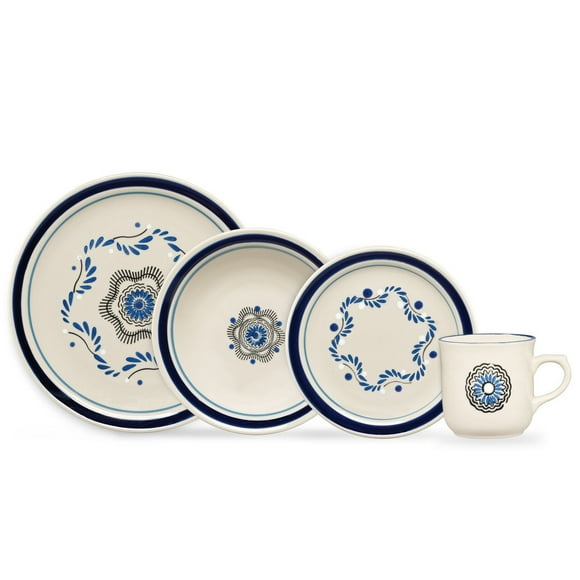 Vajilla Santa Anita Cubierta Cerámica Atlixco 16 Piezas