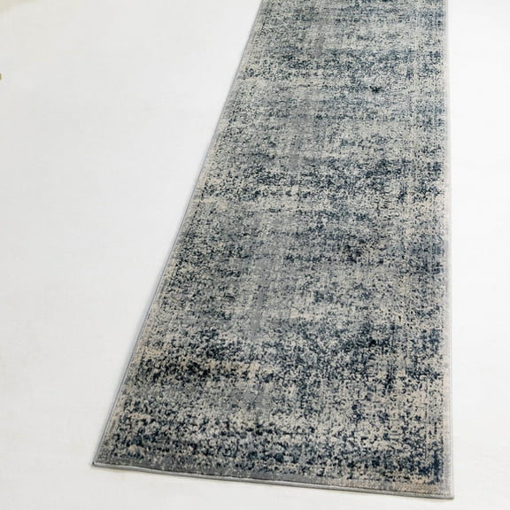 Unique Loom Chateau Collection Area Rug - Jefferson (2' x 6' 9" Runner Blue Gray/Beige)