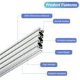 thumbnail image 3 of Unique Bargains 2080 T Slot Aluminum Extrusion 500mm(19.7 Inch) Silver for 3D Printer Laser Engraving Machine 2 Pcs, 3 of 6