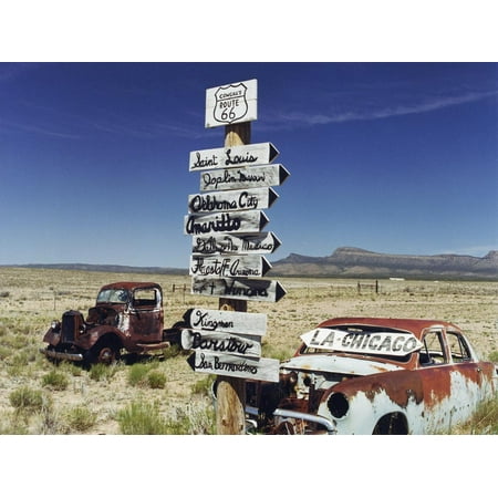 Route 66 Which Cross United States from Los Angeles to Chicago, Photo Taken in 2005 Print Wall