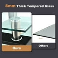 thumbnail image 3 of Topcobe Rectangle Glass Coffee Table with Metal Legs for Living Room, Storage Coffee Tables for Living Room, Furniture Table, Black, 3 of 9