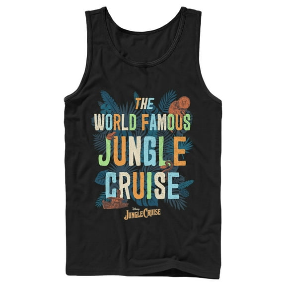 Men's Jungle Cruise The World Famous Logo Tank Top Black Large