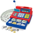 thumbnail image 1 of Calculadora de caja registradora BAODLON 73 unidades con micrófono para niños, 1 of 7