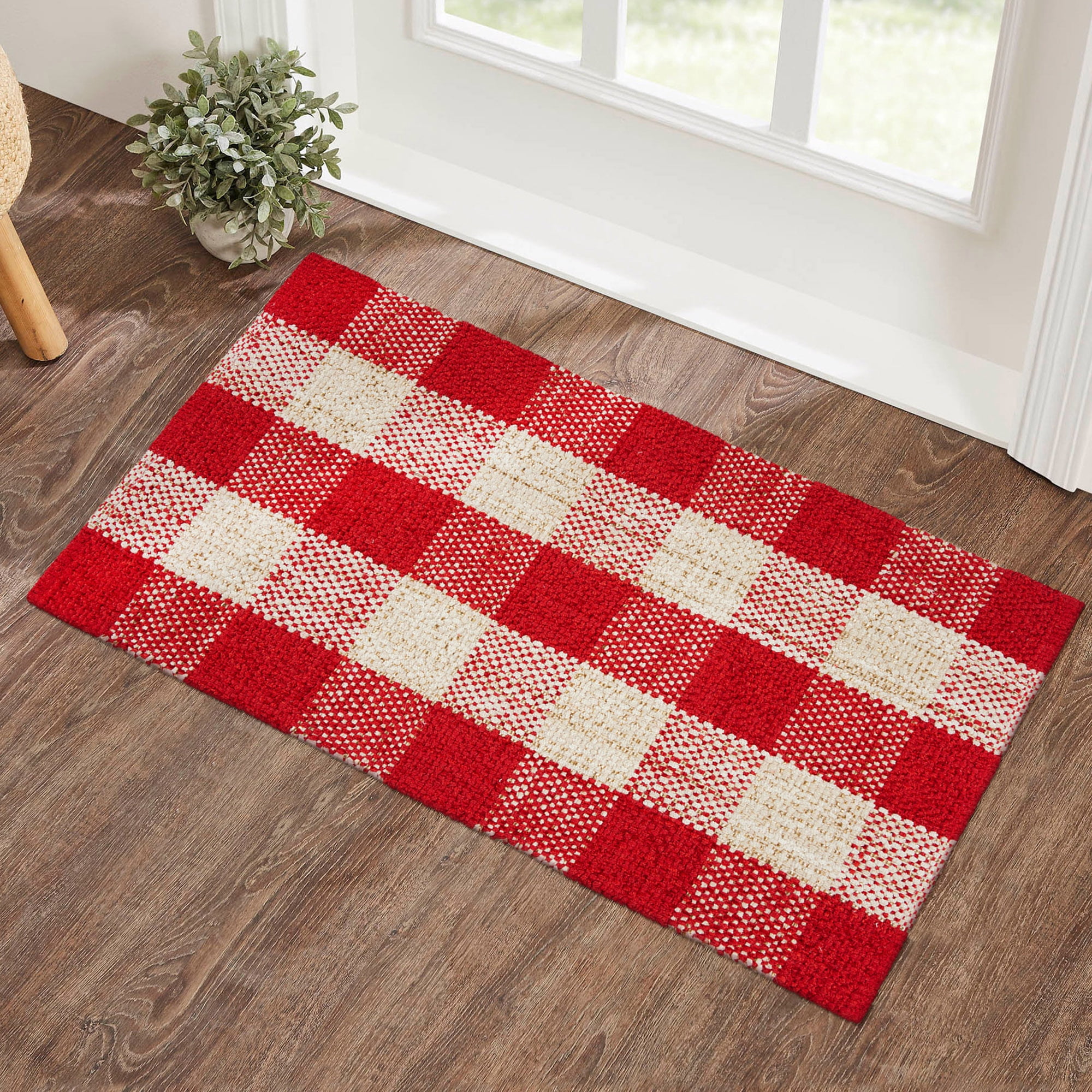 Holiday Time Red Plaid 20" x 34" Accent Rug