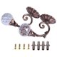 thumbnail image 1 of Ganchos elegantes de metal y vidrio para cortinas, soportes para cortinas de bronce rojo, 1 of 6
