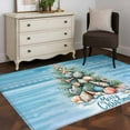 thumbnail image 4 of Merry Christmas Washable Area Rugs 2.7'x5', Shell Starfish Coastal Marine Life Tree Low Pile Throw Living Room Rug Non-Slip Sturdy Edge Binding Carpet for Indoor Entryway Bedside Kitchen, 4 of 9