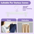 thumbnail image 6 of Lumikrypt 30Pack Plastic Pants Skirt Hangers with Clips, Shorts Hanger with 360 Rotating & Adjustable Clips, Non-Slip Pant Hanger for Kids, Baby, Children, Toddler, Women, 6 of 7