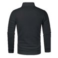 thumbnail image 4 of HOOMEUMY Mens Half-Zip Pullover Long Sleeve Clothes Fashion 2025 Trendy Classic Solid Coat Stand Collar Jacket Slim Fit Design Casual Workout Navy XXXXL, 4 of 4