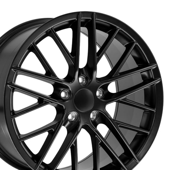 OE Wheels CV08B 19 Inch Rim Fits Corvette C6 ZR1 Style 5x120.65 19x10 Satin Black - Hollander 5402 (1)